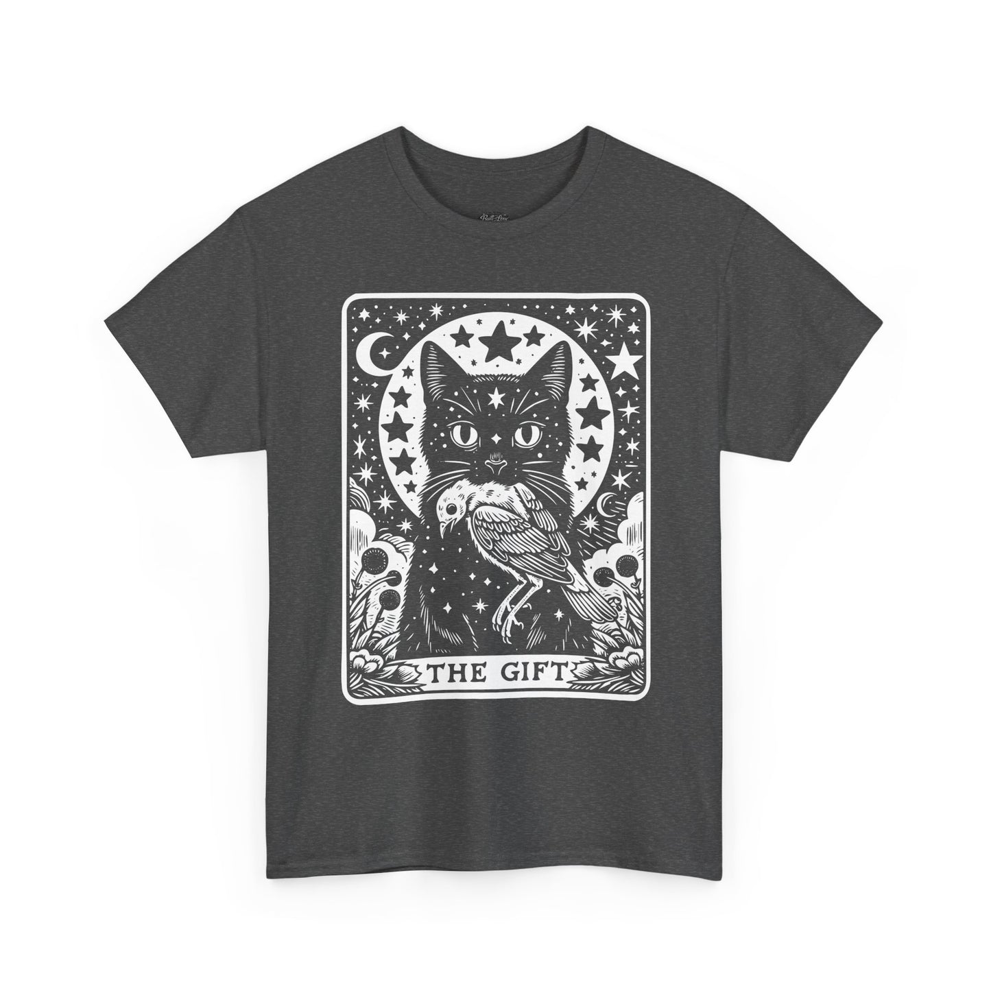 Tarot Cat The Gift Tee | Mystical Cat Tarot Card shirt, Occult Stars Moon Design