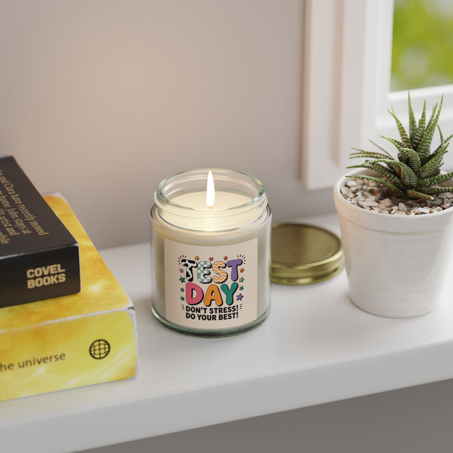 Test Day Don't Stress Candle | Coconut Apricot Soy Wax 4oz 9oz