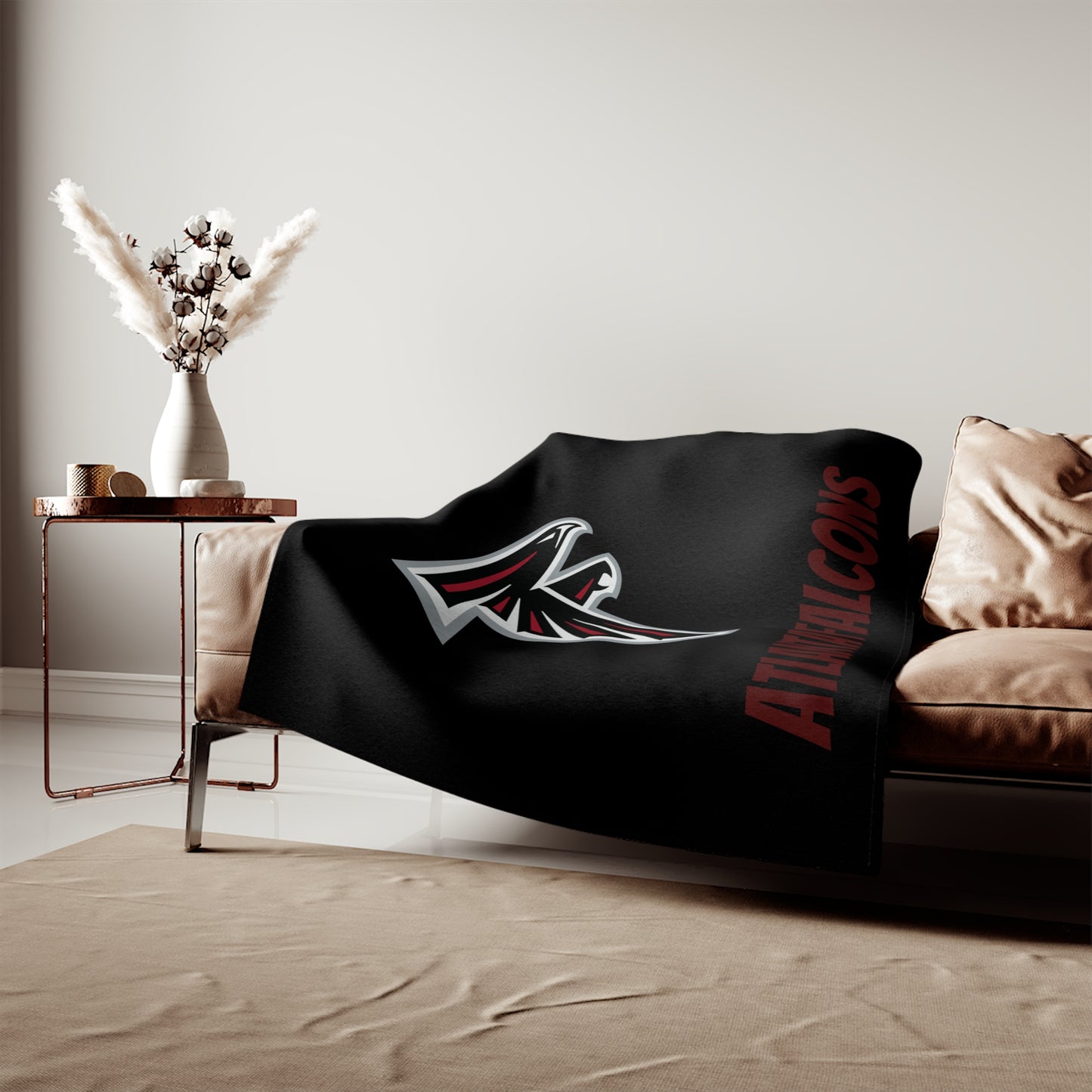 Atlanta Falcons logo Sweatshirt Blanket | NFL team fleece throw