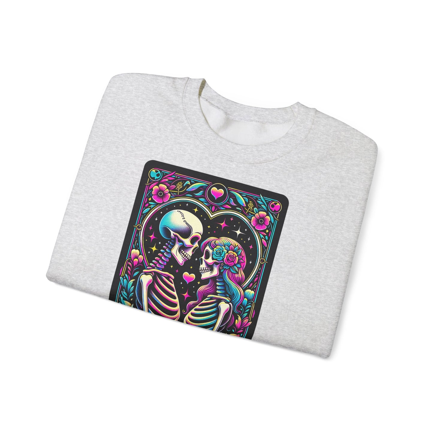 The Lovers skeleton tarot art Sweatshirt | Day of the Dead romance