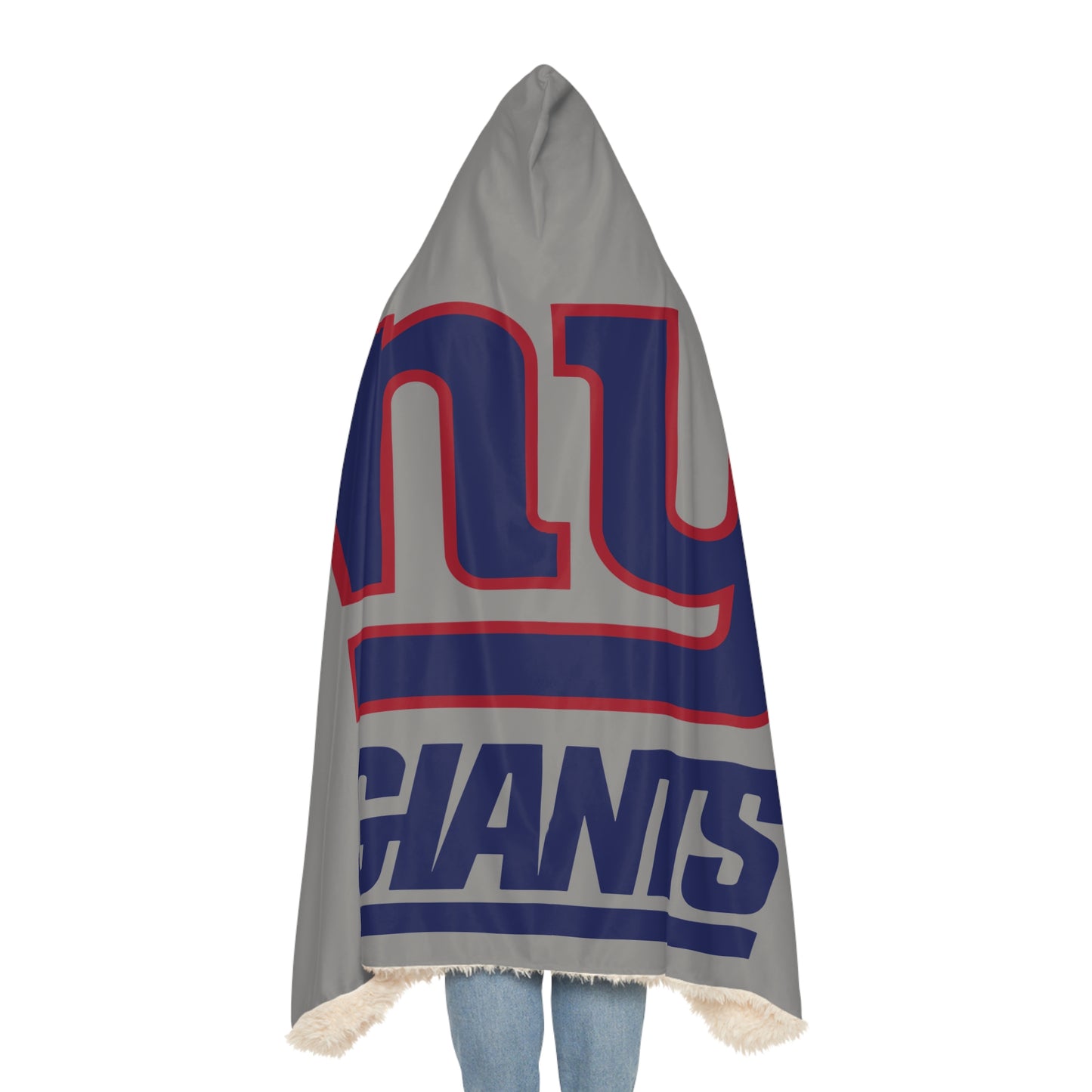 NY Giants logo Snuggle Blanket | NFL team fleece hooded throw