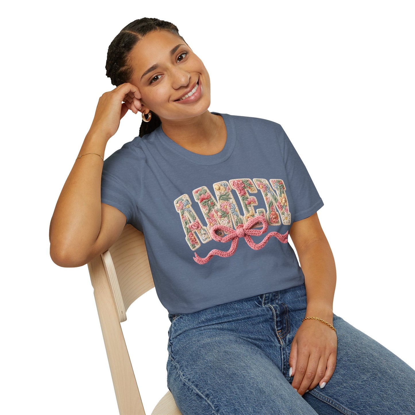 Alien Floral Script T-Shirt — Pink Bow Graphic Tee