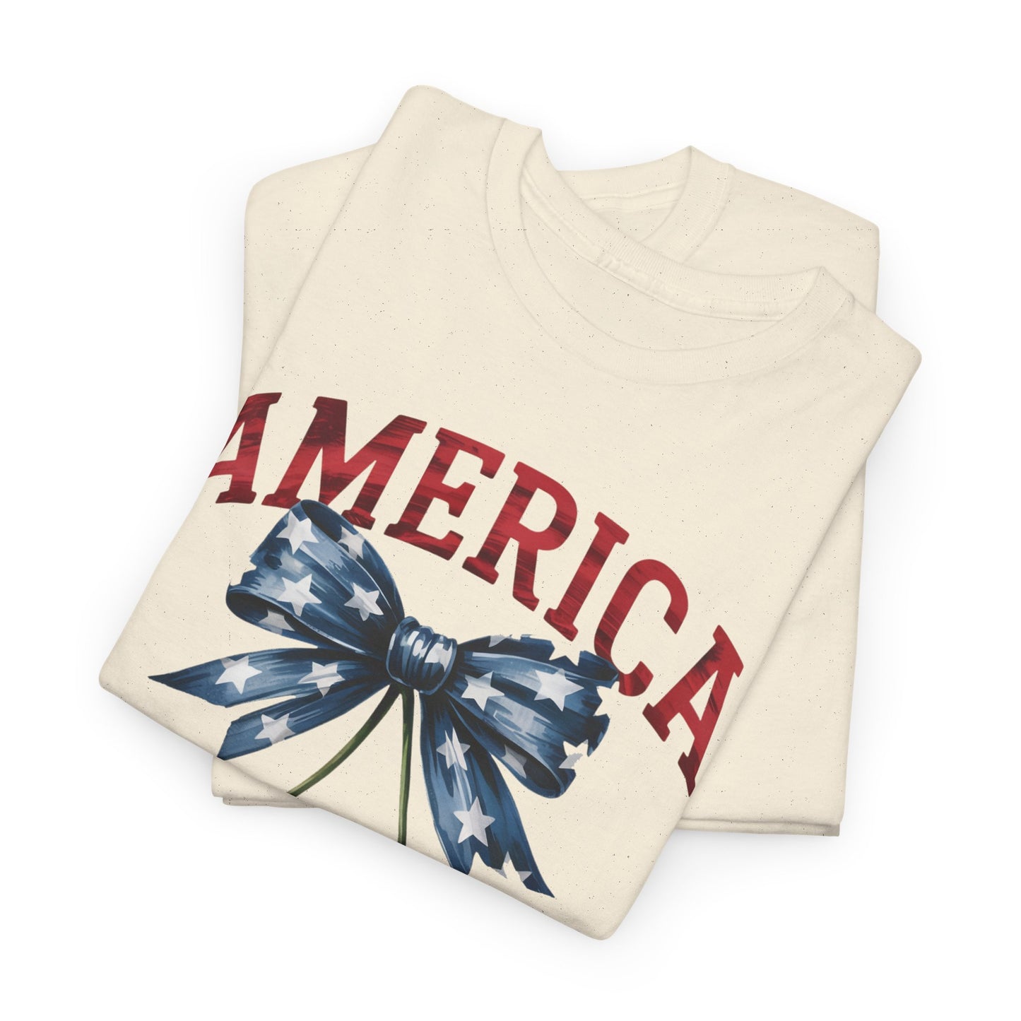 America Cherry Graphic Tee — Patriotic 4th of July Shirt