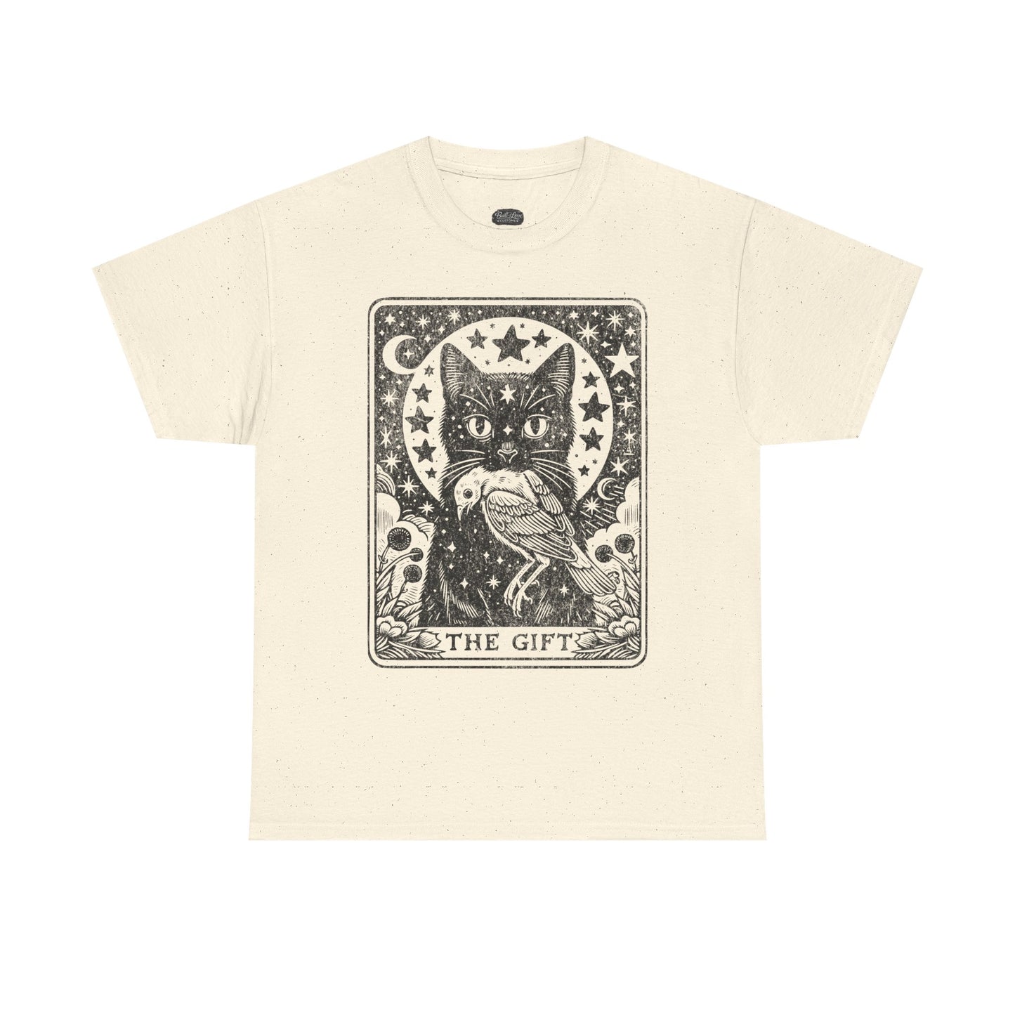 Tarot Cat with Bird T-Shirt | The Gift tarot card illustration