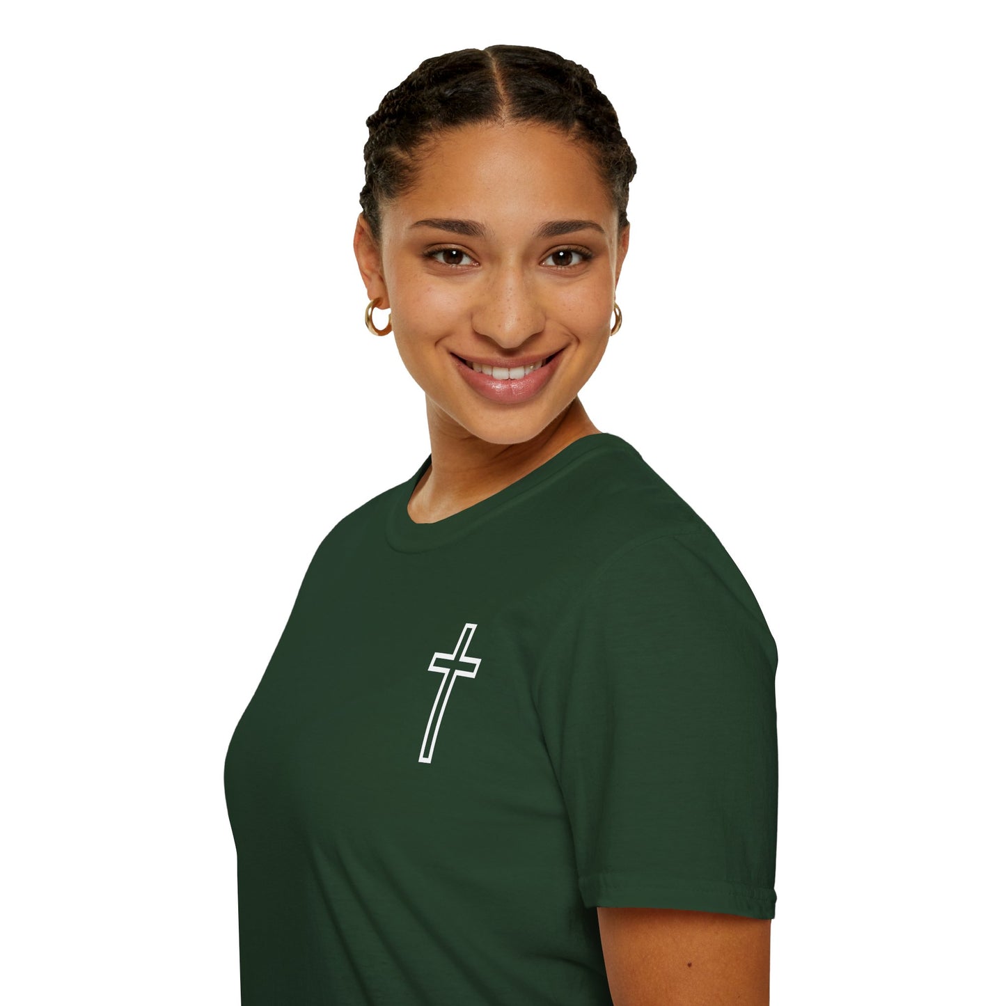 Blessed Through the Storm Christian T-Shirt — Women’s Faith Cross Tee