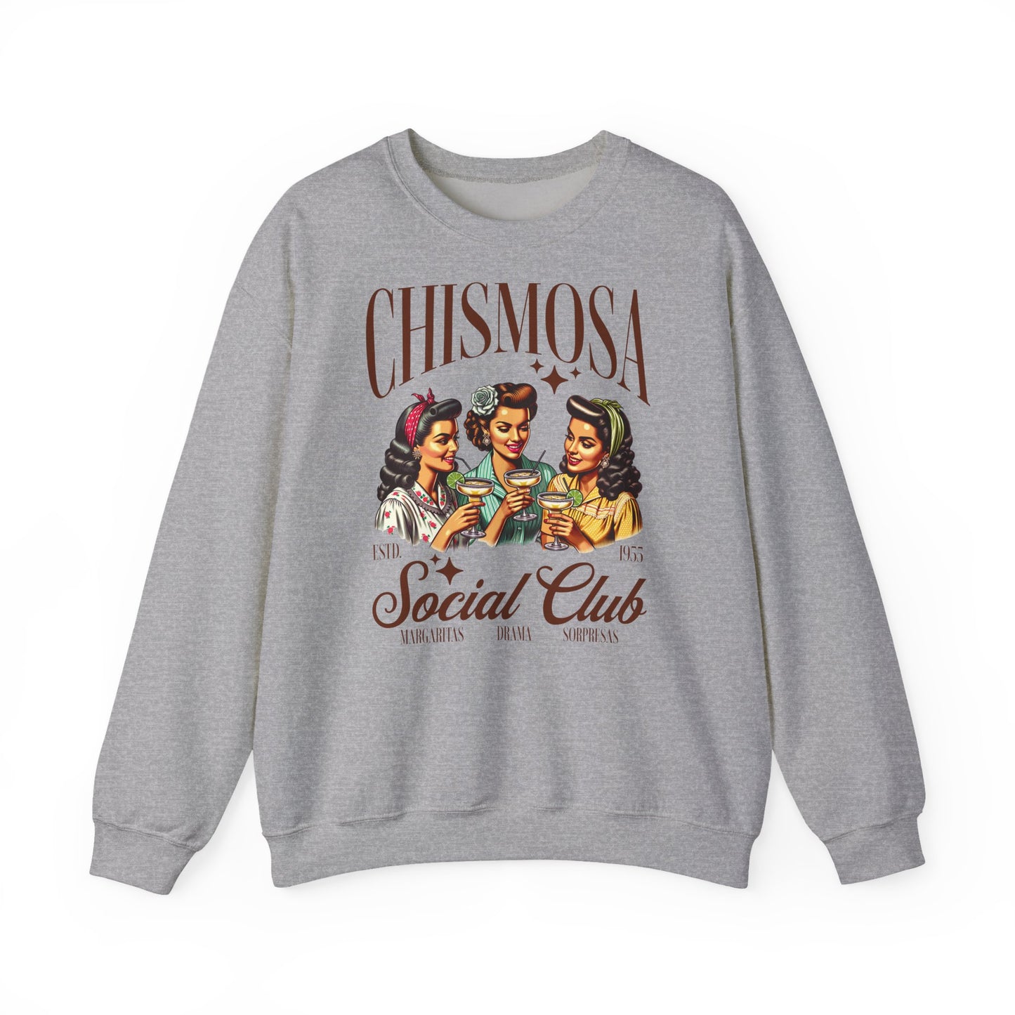 Chismosa Social Club sweatshirt | Retro women drinking cocktails crewneck