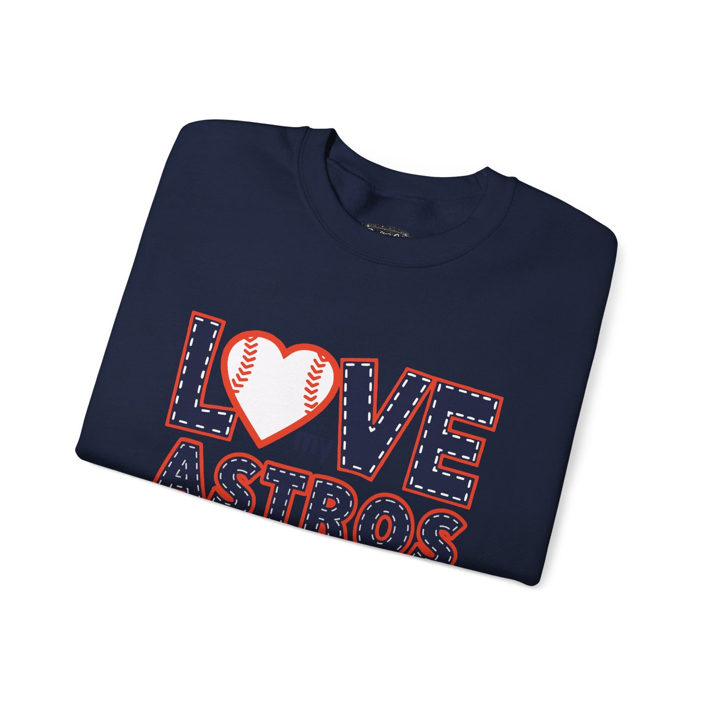 Love My Astros Sweatshirt | Baseball Heart Crewneck