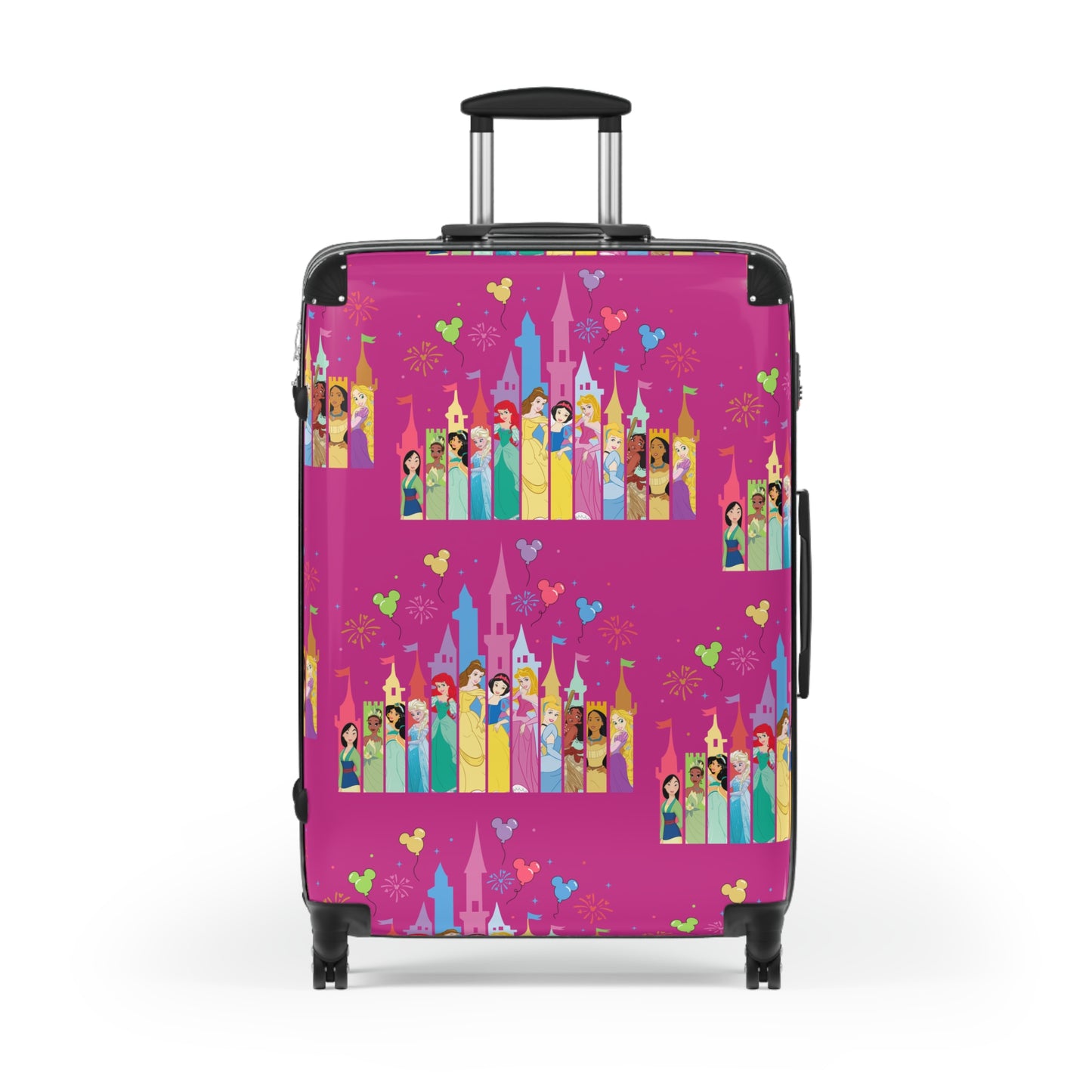 Princess Castle Pattern Suitcase | Pink Travel Luggage