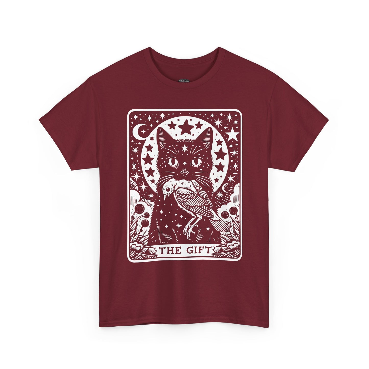 Tarot Cat The Gift Tee | Mystical Cat Tarot Card shirt, Occult Stars Moon Design