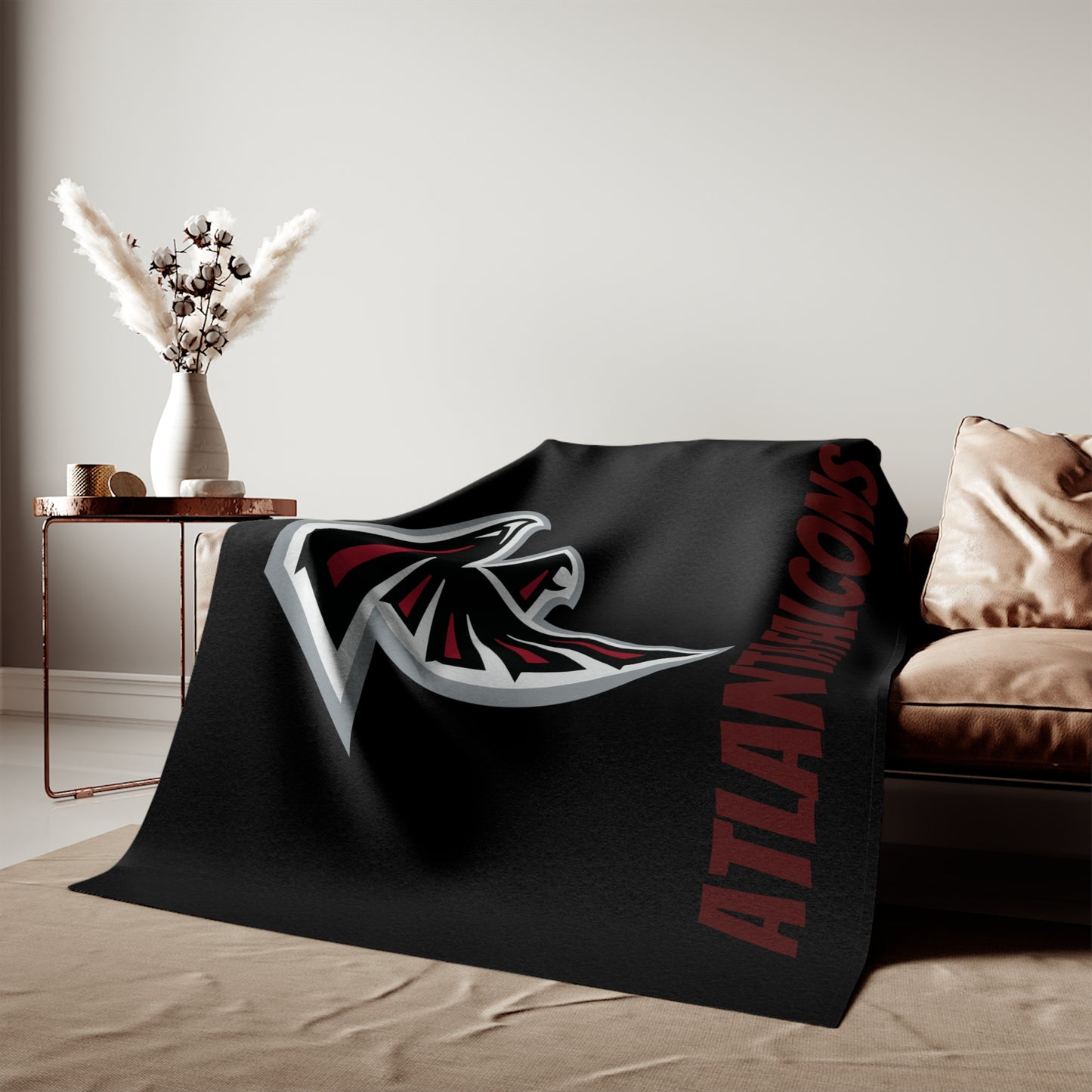 Atlanta Falcons logo Sweatshirt Blanket | NFL team fleece throw