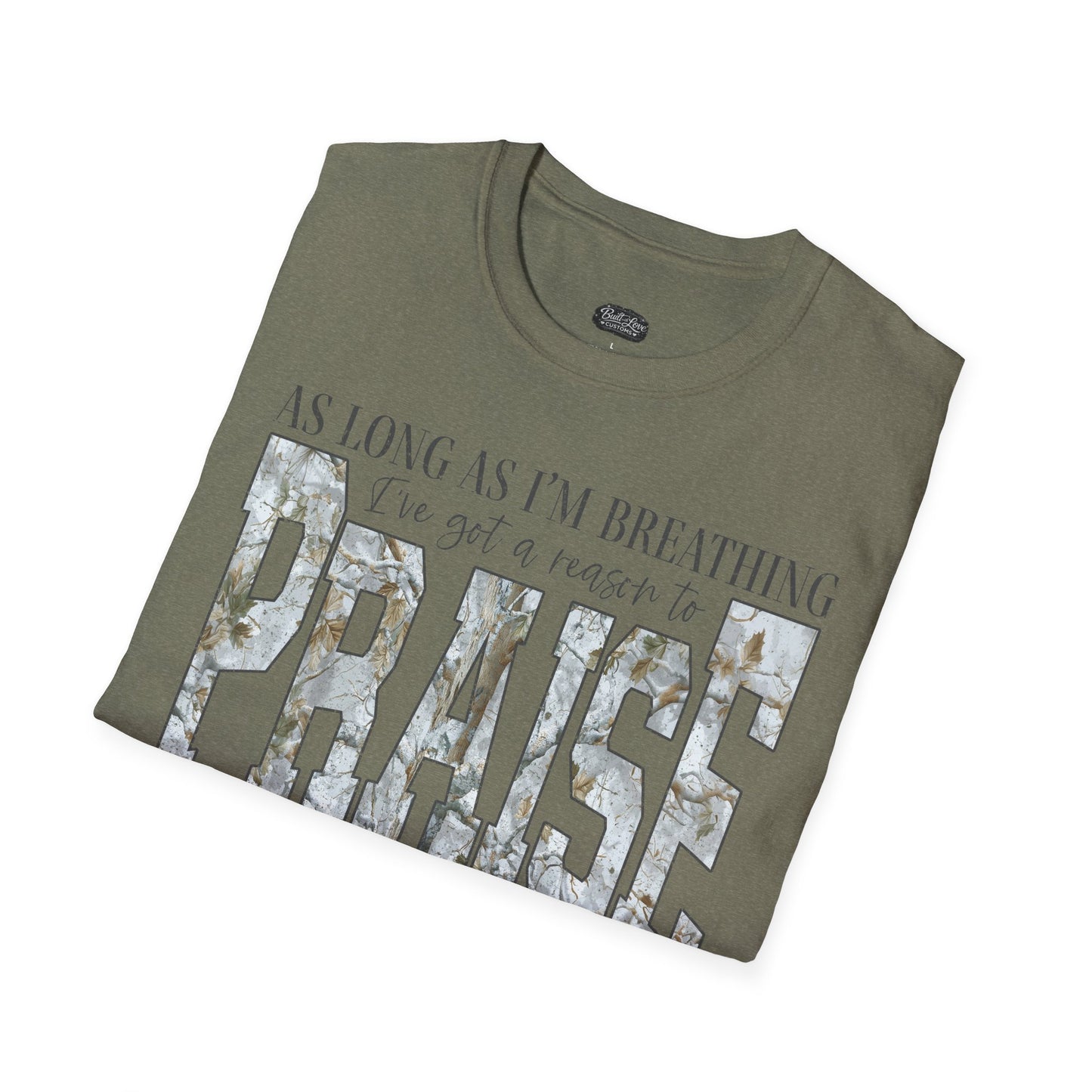 Praise the Lord T-Shirt | Floral Lettering Christian Faith Tee