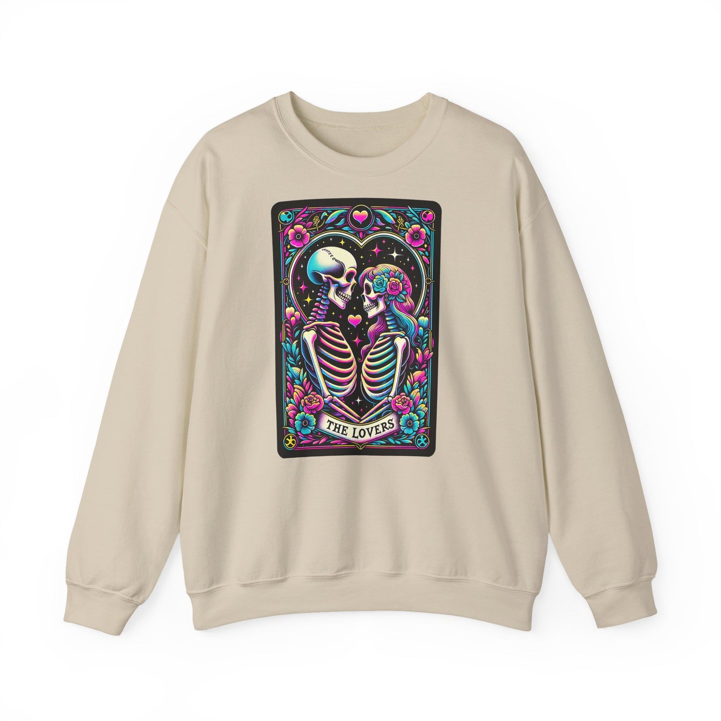 The Lovers skeleton tarot art Sweatshirt | Day of the Dead romance