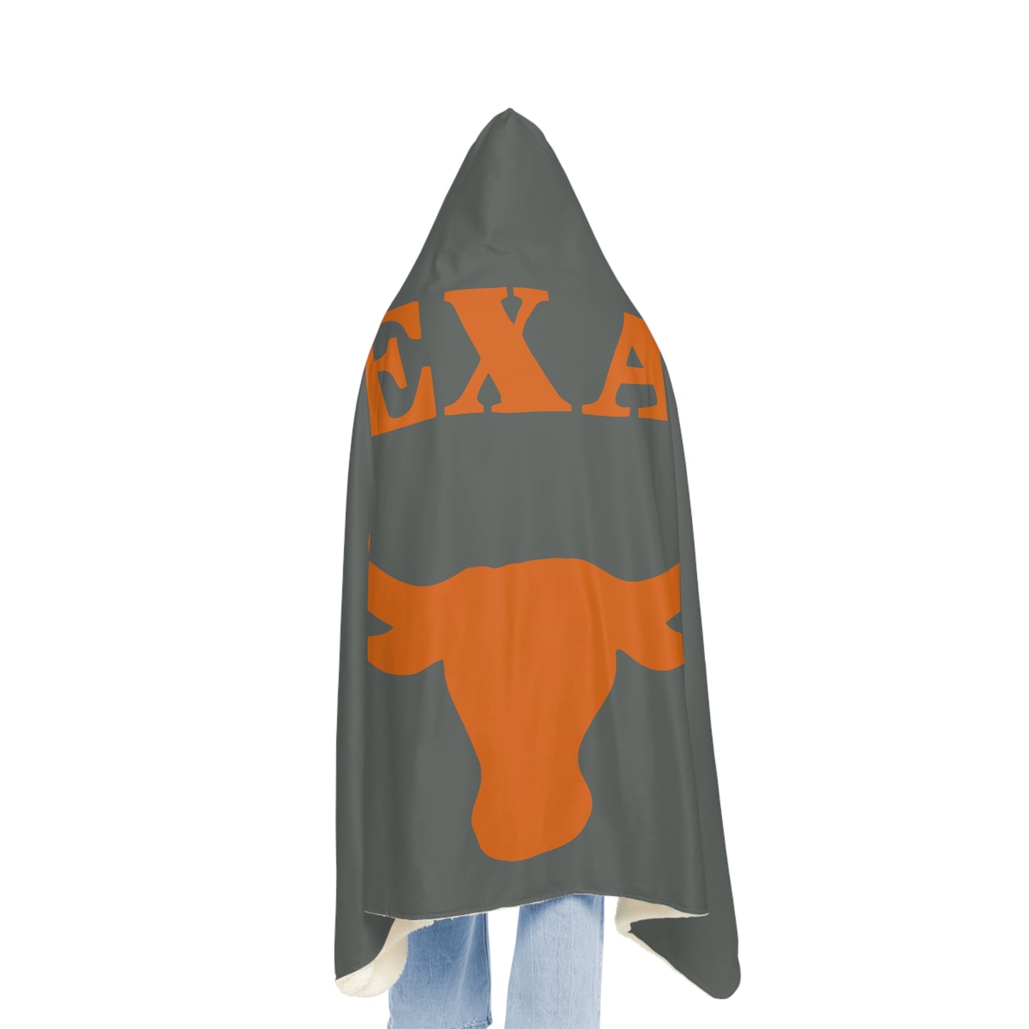 Texas Longhorn Head Snuggle Blanket | Hooded Throw, College Spirit