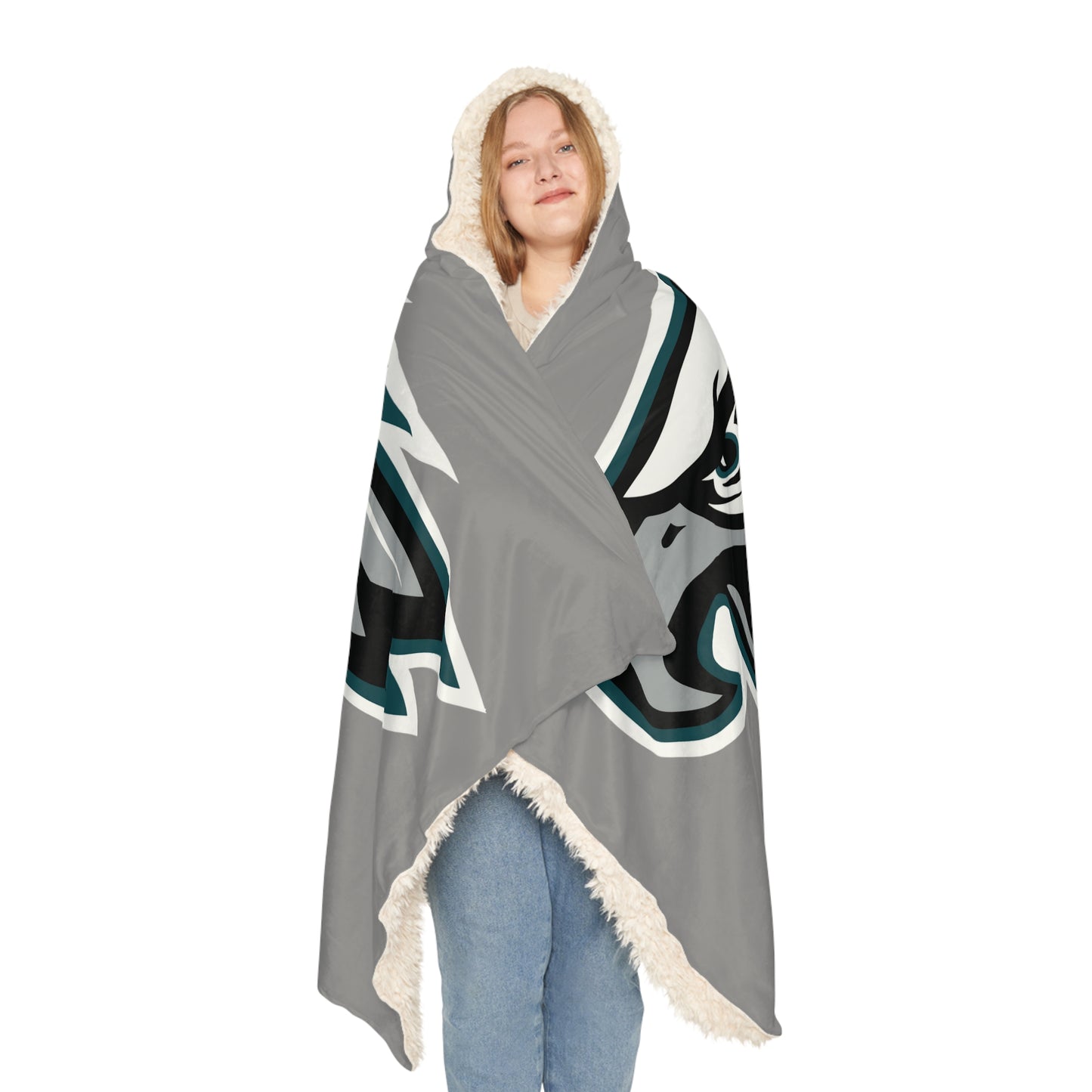 Eagle Head Snuggle Blanket | Hooded Fleece Throw