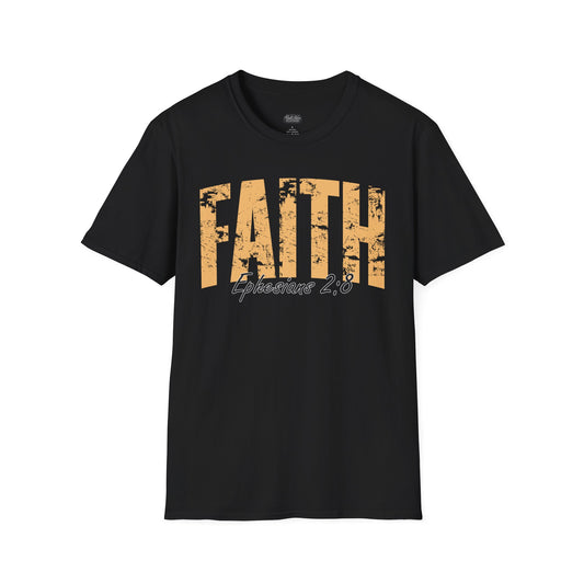 Faith distressed typography T-Shirt | Romans 2:9 scripture tee
