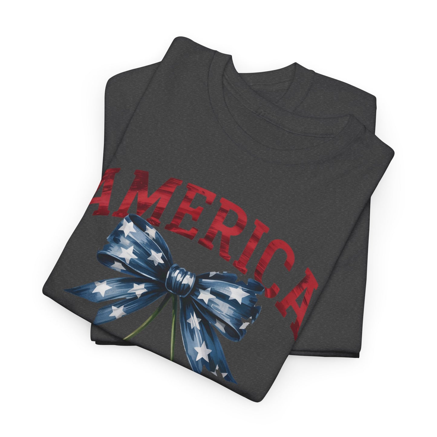 America Cherry Graphic Tee — Patriotic 4th of July Shirt