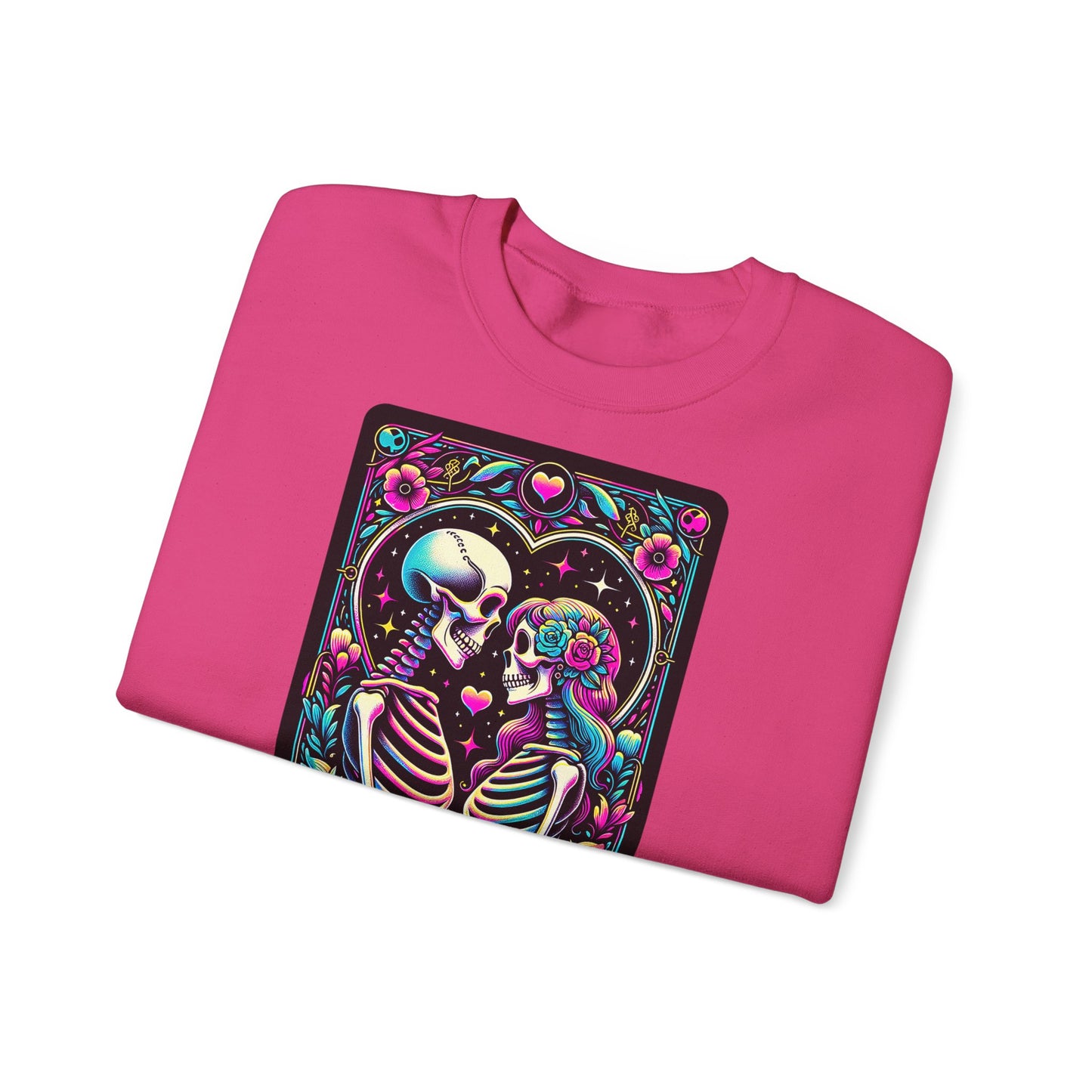 The Lovers skeleton tarot art Sweatshirt | Day of the Dead romance