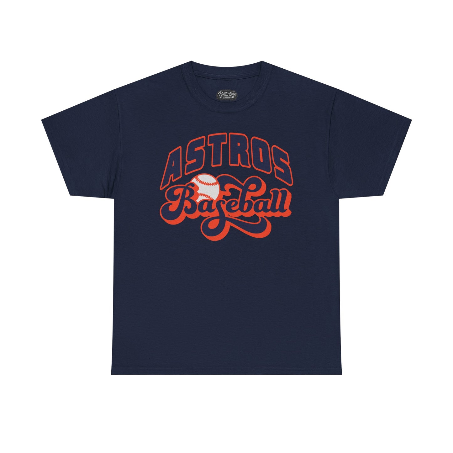 Astros Baseball Tee | Retro Script Sports Shirt