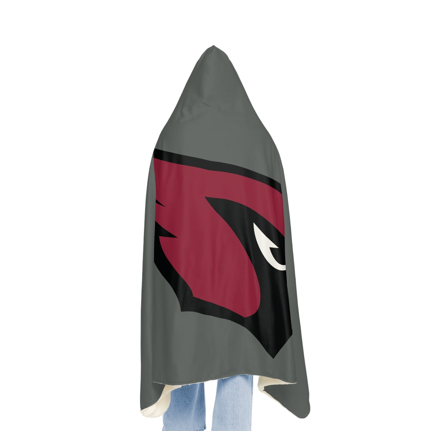 Cardinal Head Snuggle Blanket | Hooded Throw, Team Logo