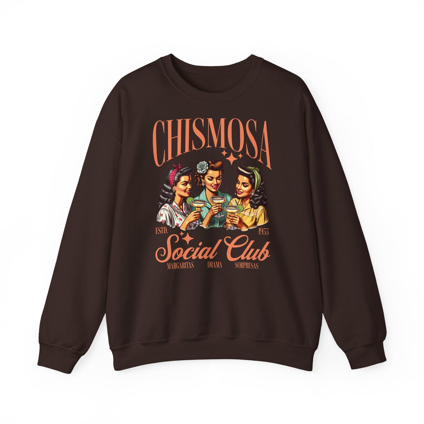 Chismosa Social Club Sweatshirt | Retro Women Chatting Graphic