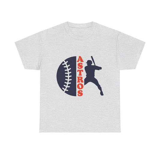 Astros Baseball Batter Tee | Baseball Silhouette, Team Script