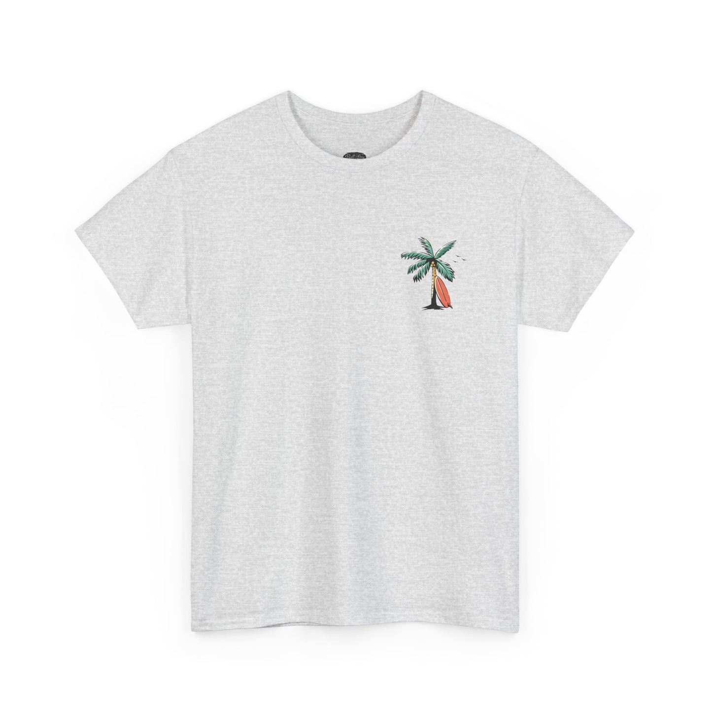 T-Shirt — "Even the Wind and Waves Obey Him" Palm Tree Surf Christian Tee