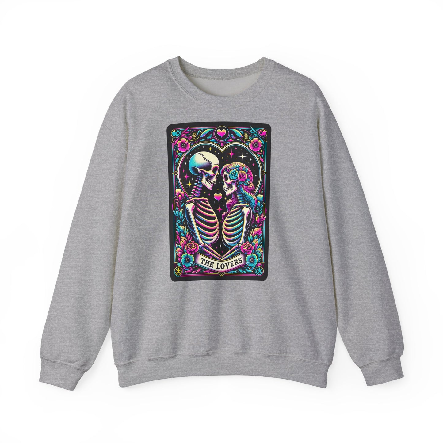 The Lovers skeleton tarot art Sweatshirt | Day of the Dead romance