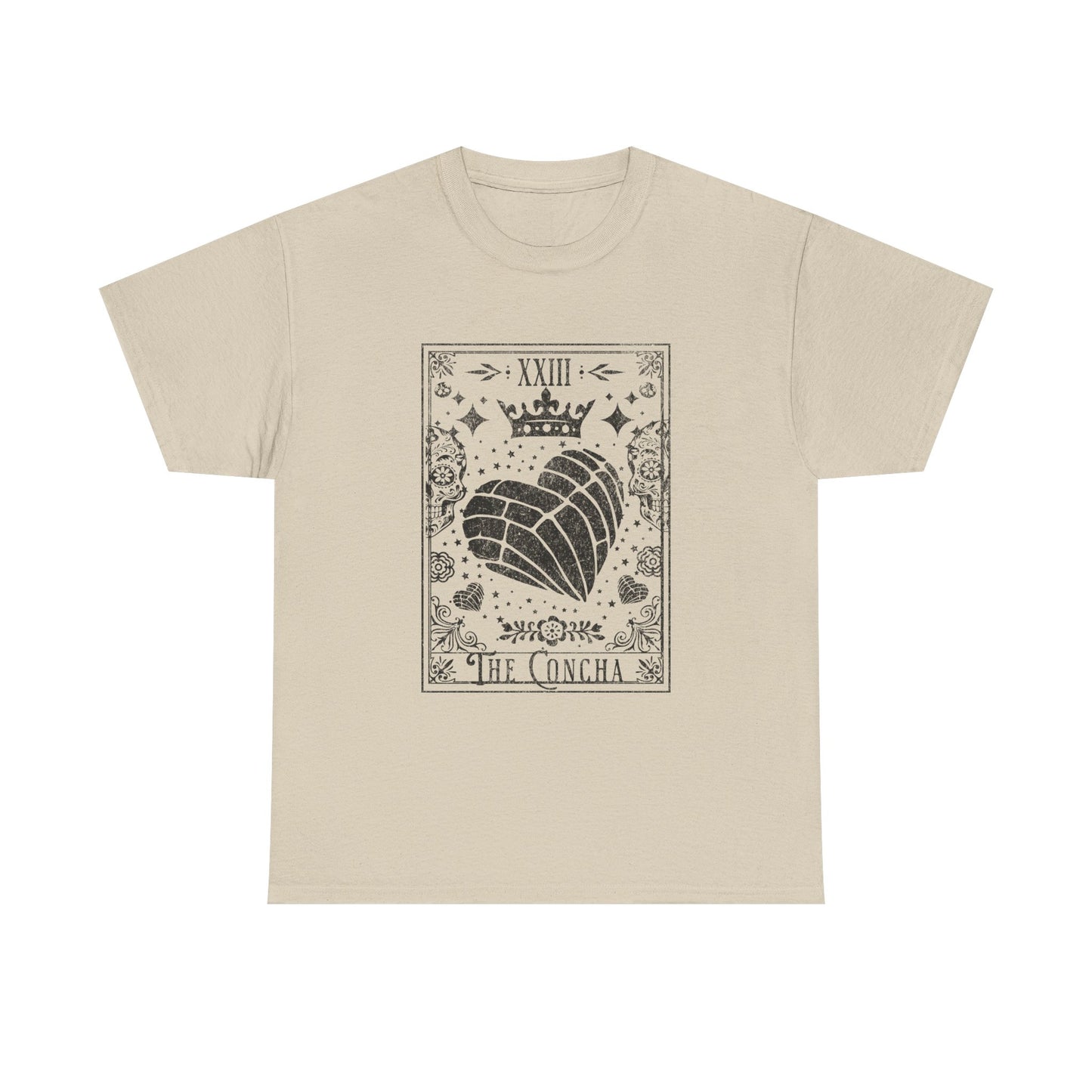 La Concha Tarot Card Tee | Shell Illustration, XIII Symbol, Occult Floral Design
