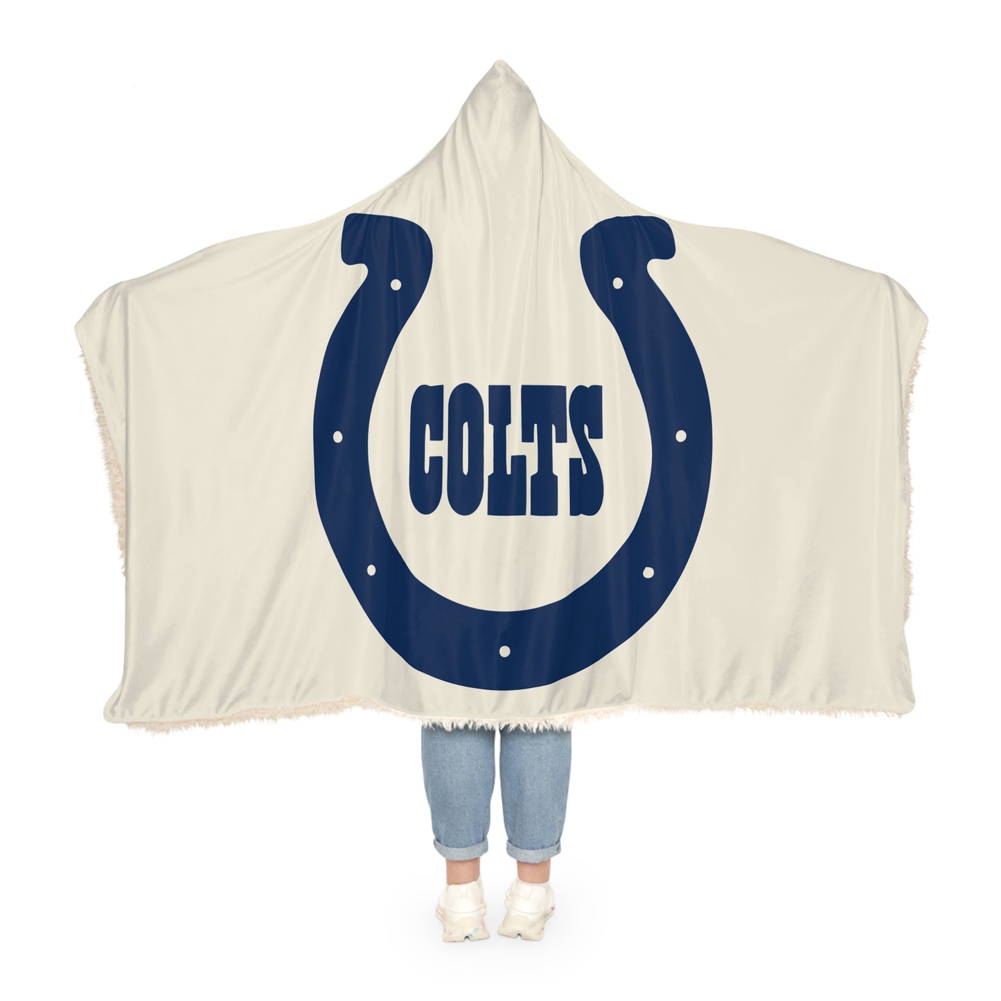 Colts Horseshoe Snuggle Blanket | Hooded Throw