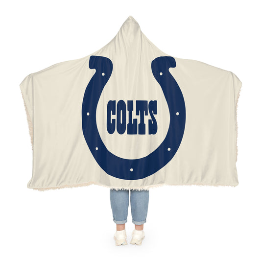 Colts Horseshoe Snuggle Blanket | Hooded Throw