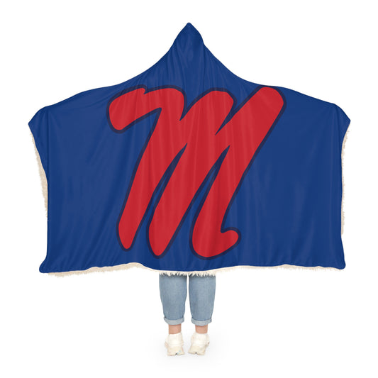 Red Script M Monogram Snuggle Blanket | Hooded Throw Blanket