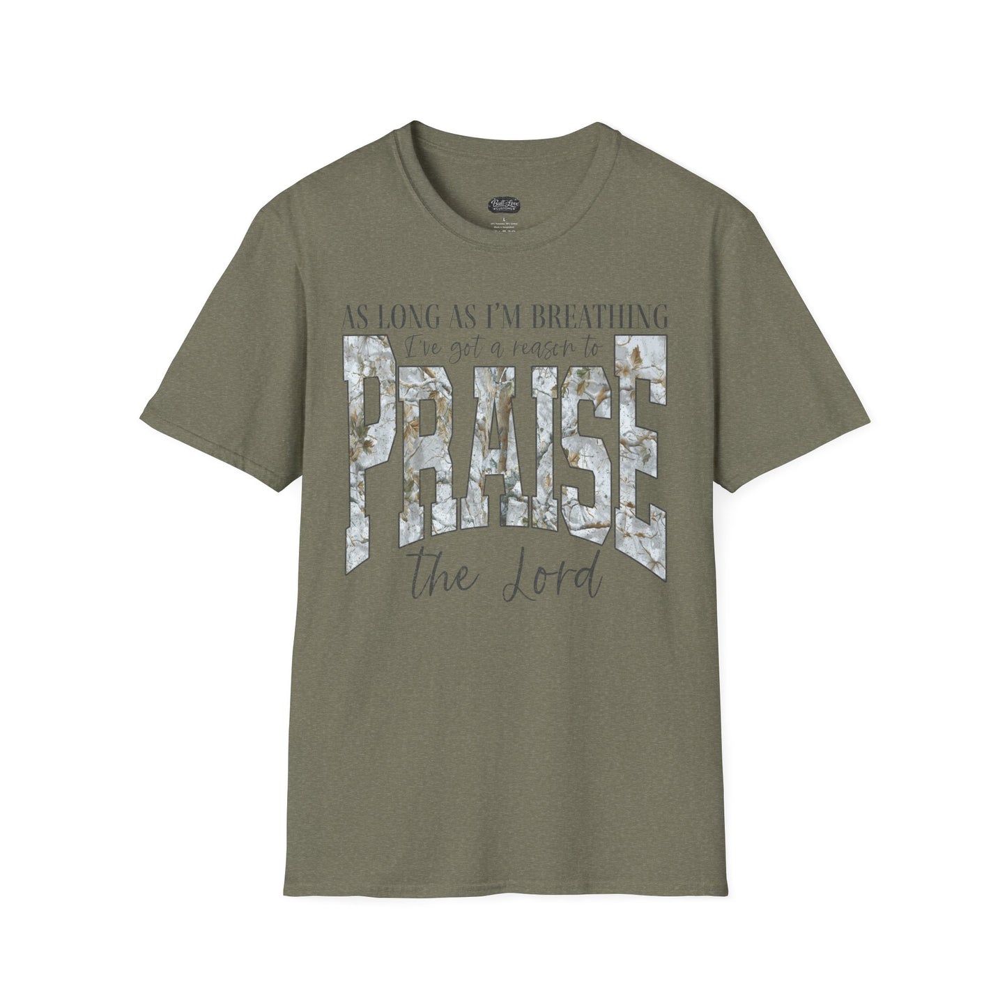 Praise the Lord T-Shirt | Floral Lettering Christian Faith Tee