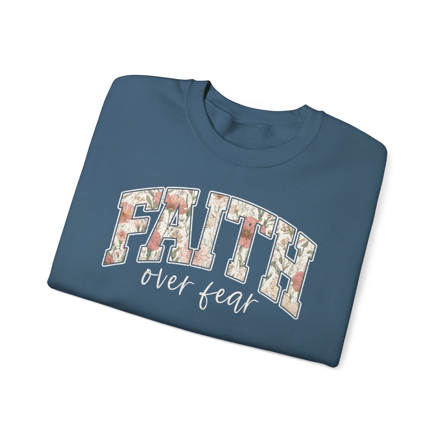 Faith Floral Crewneck Sweatshirt — Women's Floral 'FAITH' Pullover