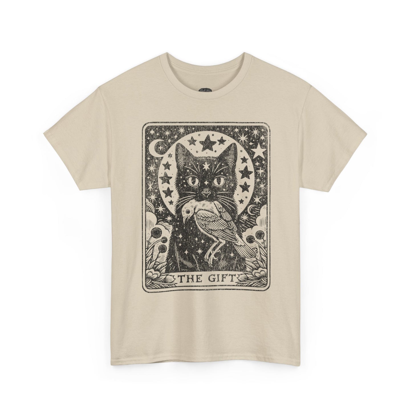 Tarot Cat with Bird T-Shirt | The Gift tarot card illustration