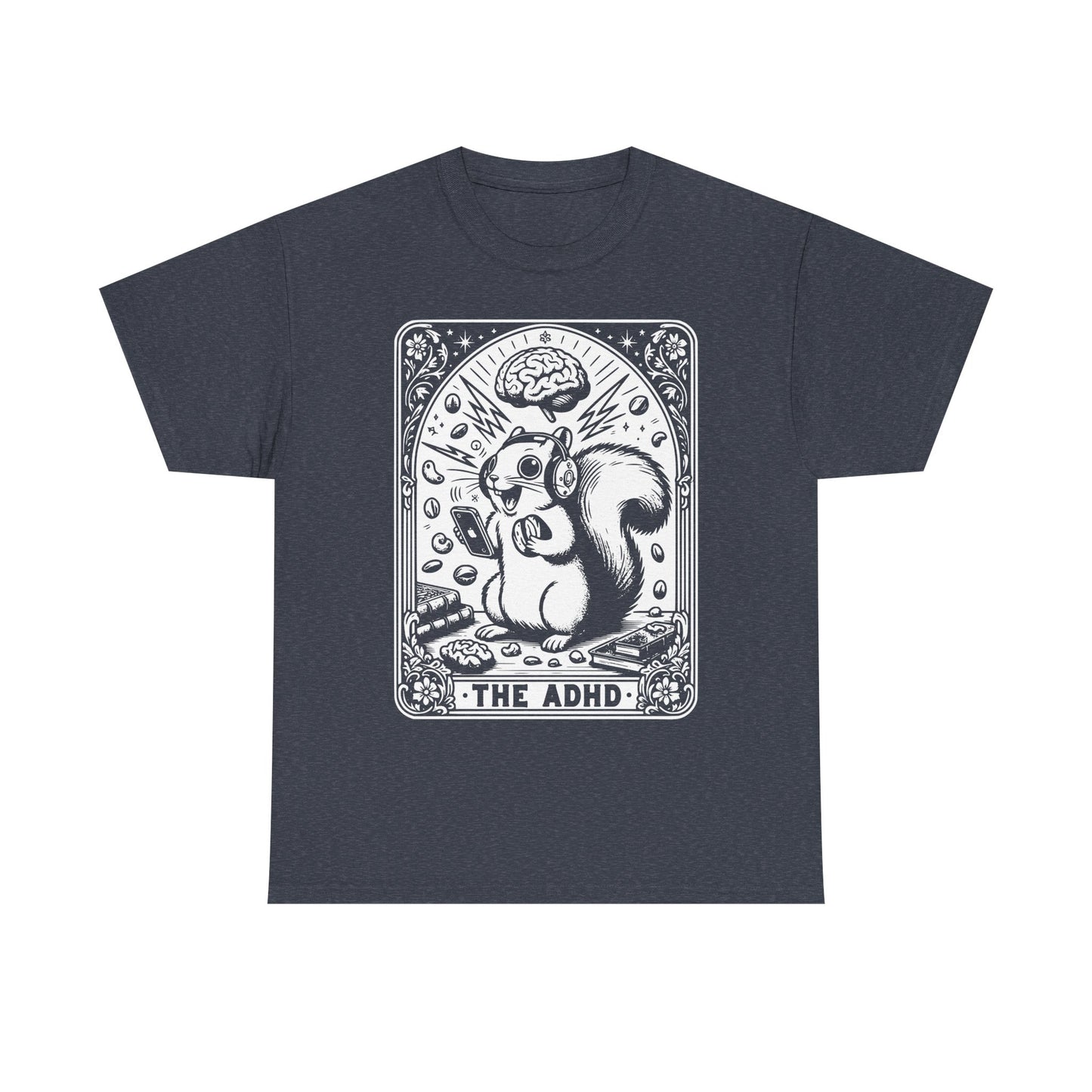 The ADHD Squirrel Tee | Cute Retro Illustration, Mental Health Awareness