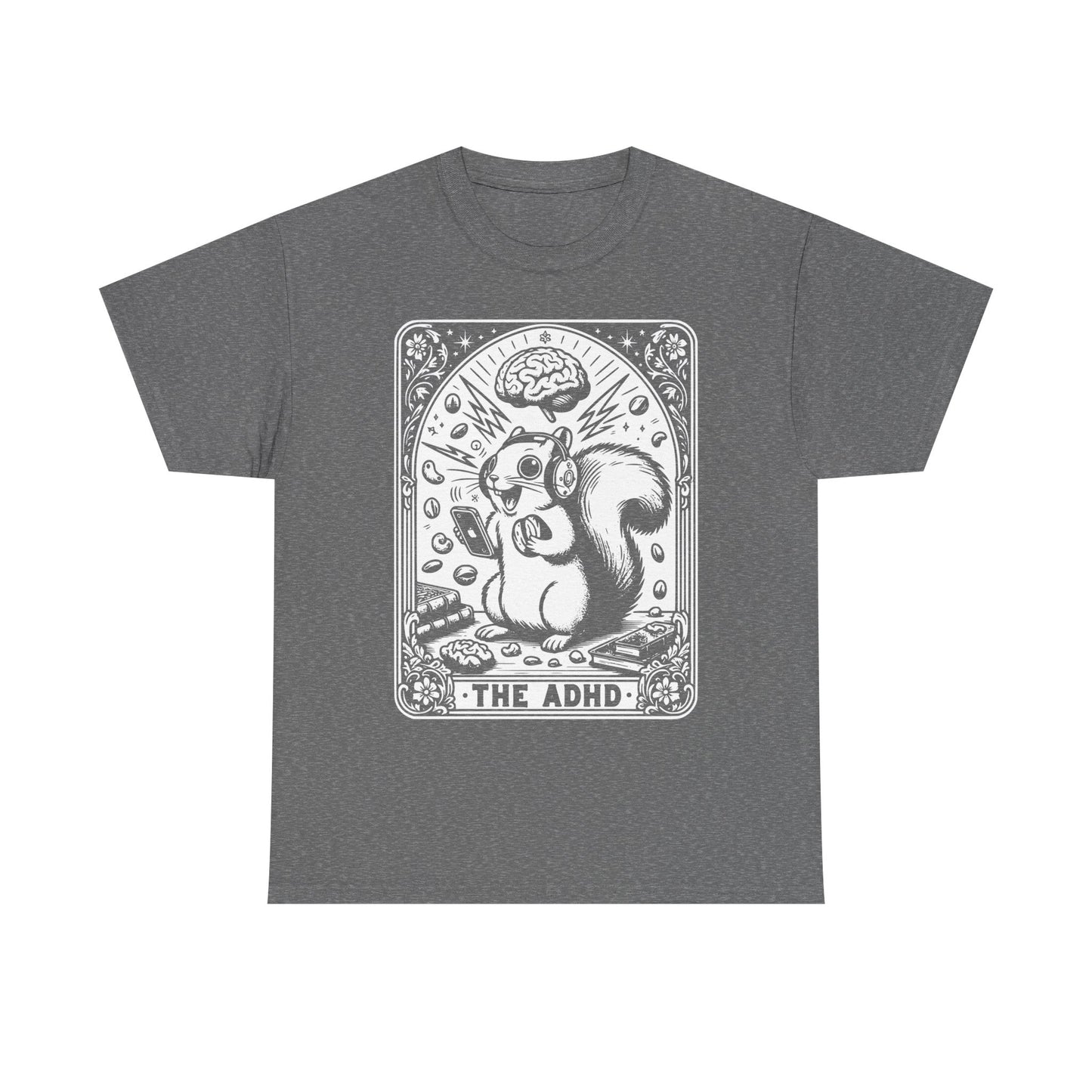 The ADHD Squirrel Tee | Cute Retro Illustration, Mental Health Awareness