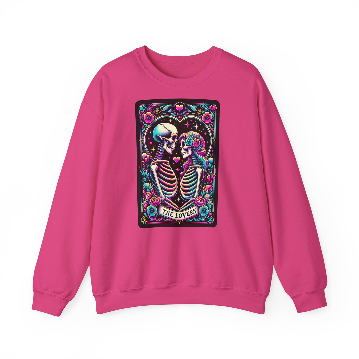 The Lovers skeleton tarot art Sweatshirt | Day of the Dead romance