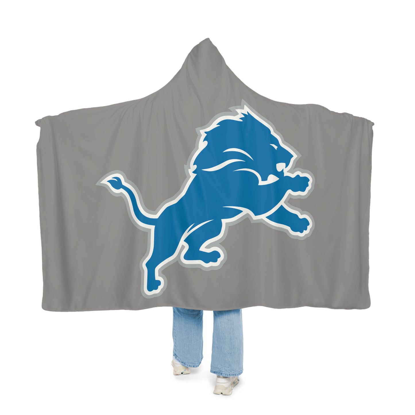 Blue Lion Logo Snuggle Blanket | Hooded Throw, Team Spirit