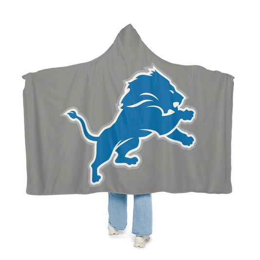 Blue Lion Logo Snuggle Blanket | Hooded Throw, Team Spirit