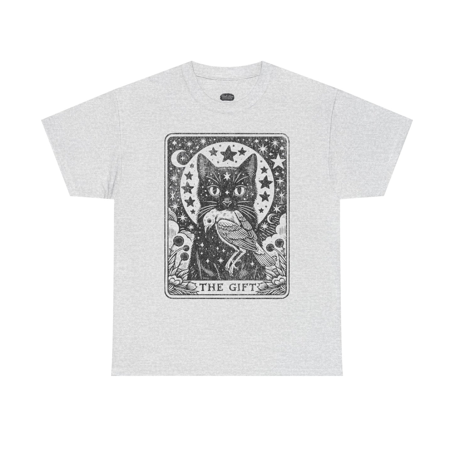 Tarot Cat with Bird T-Shirt | The Gift tarot card illustration