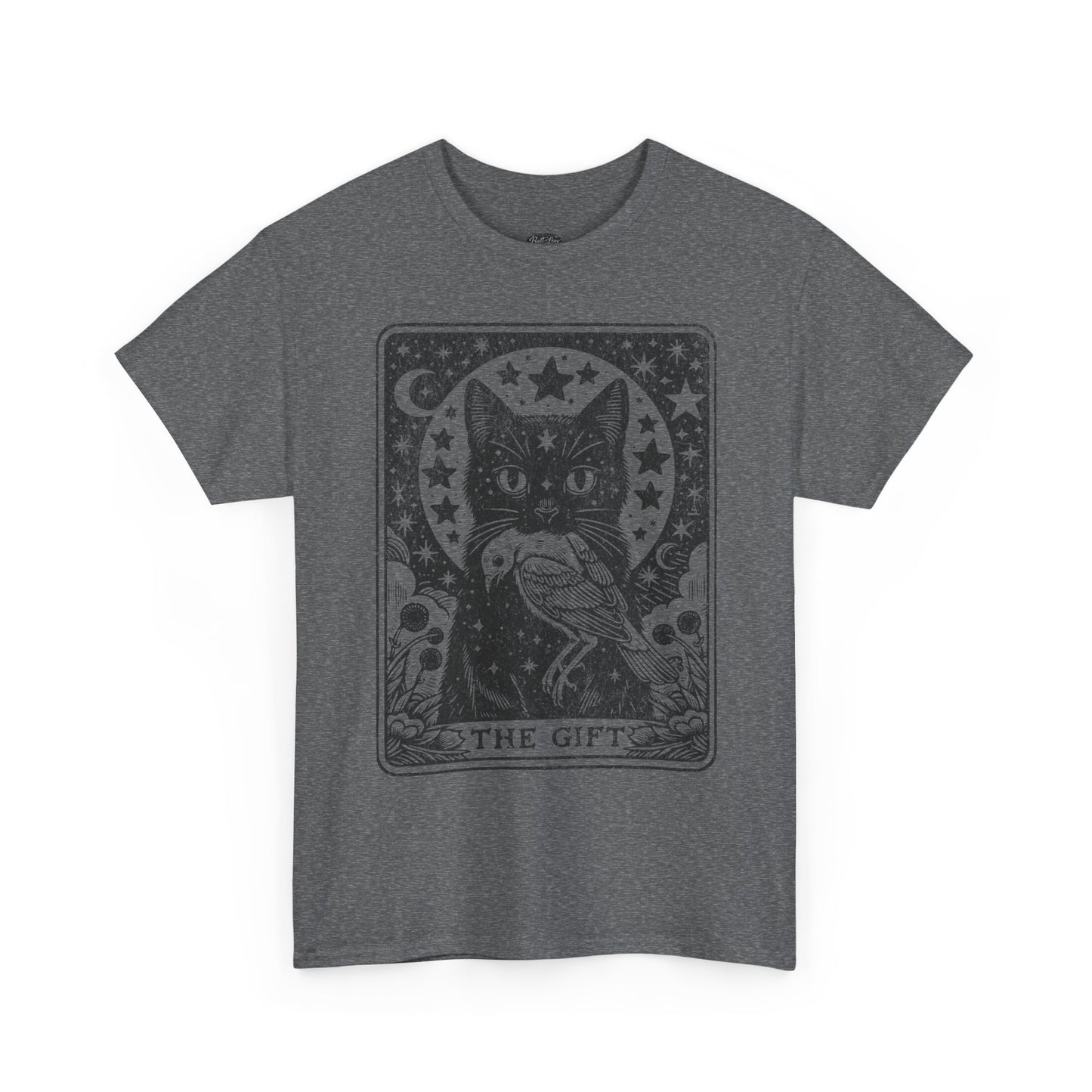 Tarot Cat with Bird T-Shirt | The Gift tarot card illustration