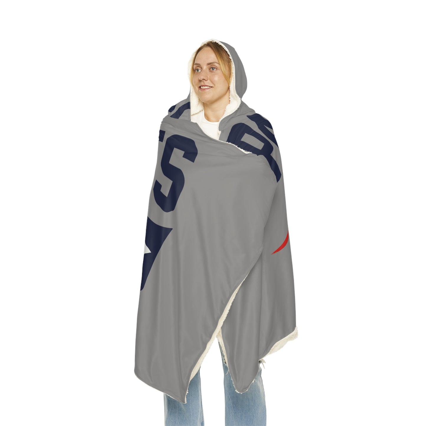 Patriots Logo Snuggle Blanket | Team Football Throw Hooded Blanket