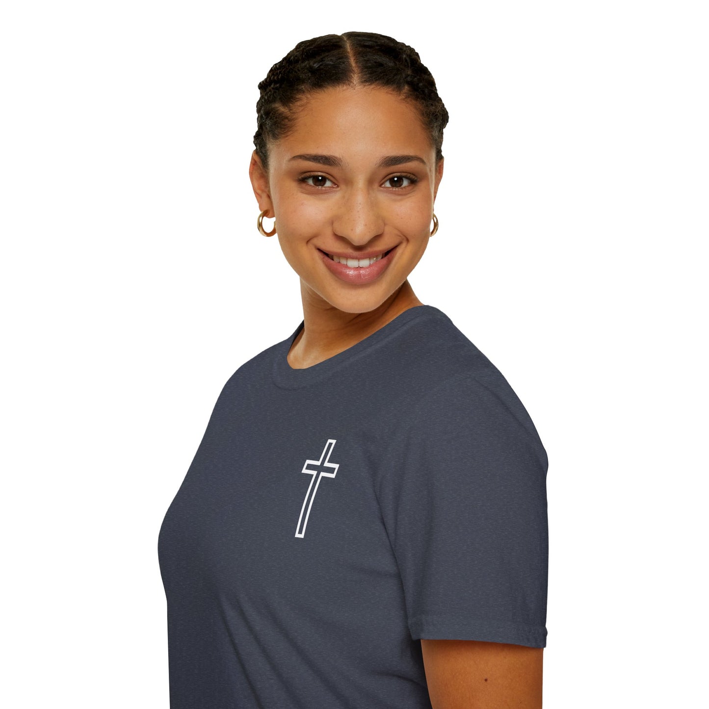 Blessed Through the Storm Christian T-Shirt — Women’s Faith Cross Tee