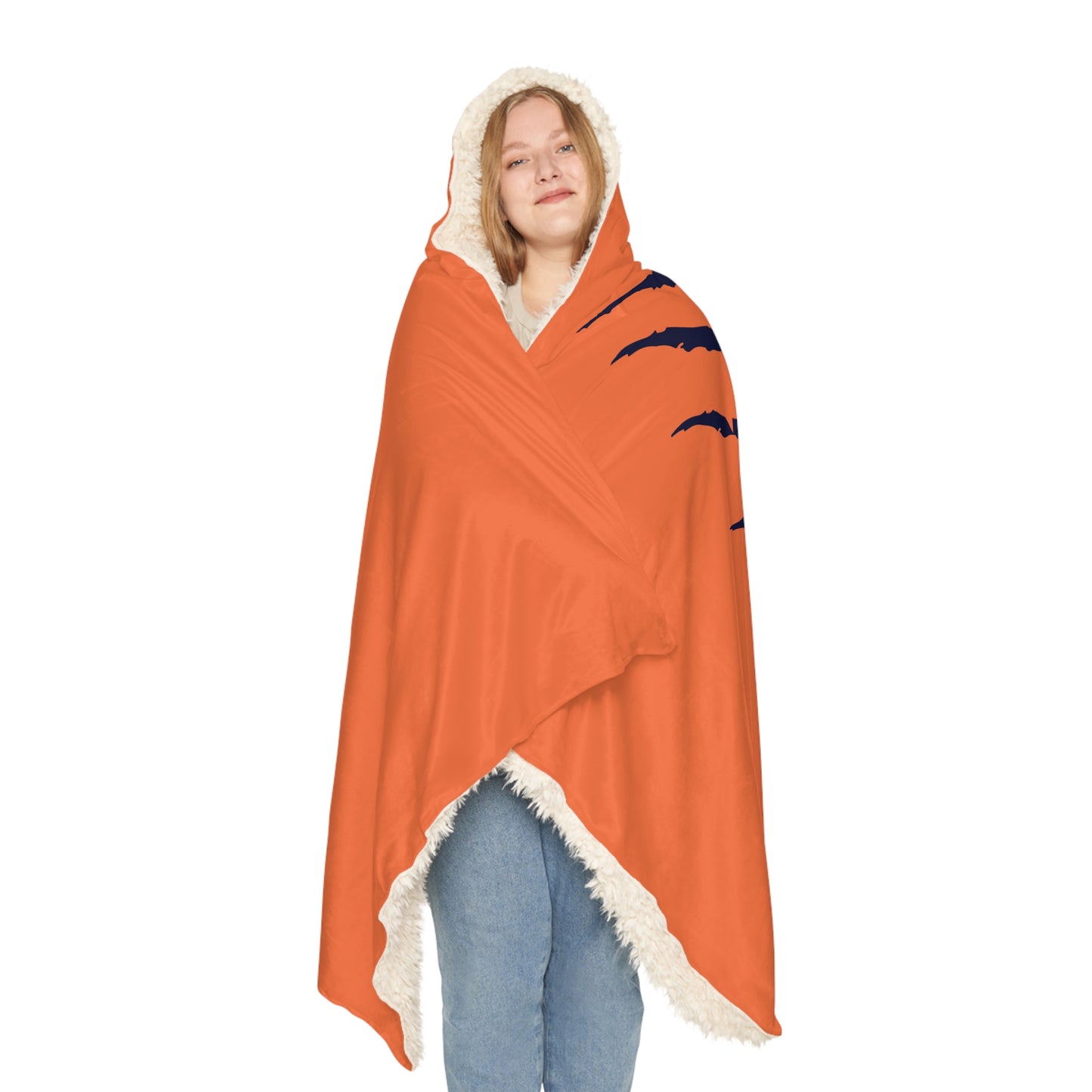 Bear Paw with C Logo Snuggle Blanket | Orange Navy Team Throw