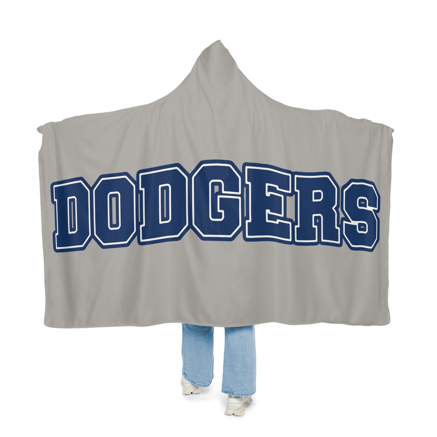 Dodgers Script Logo Snuggle Blanket | Hooded Throw, Team Fan Fleece