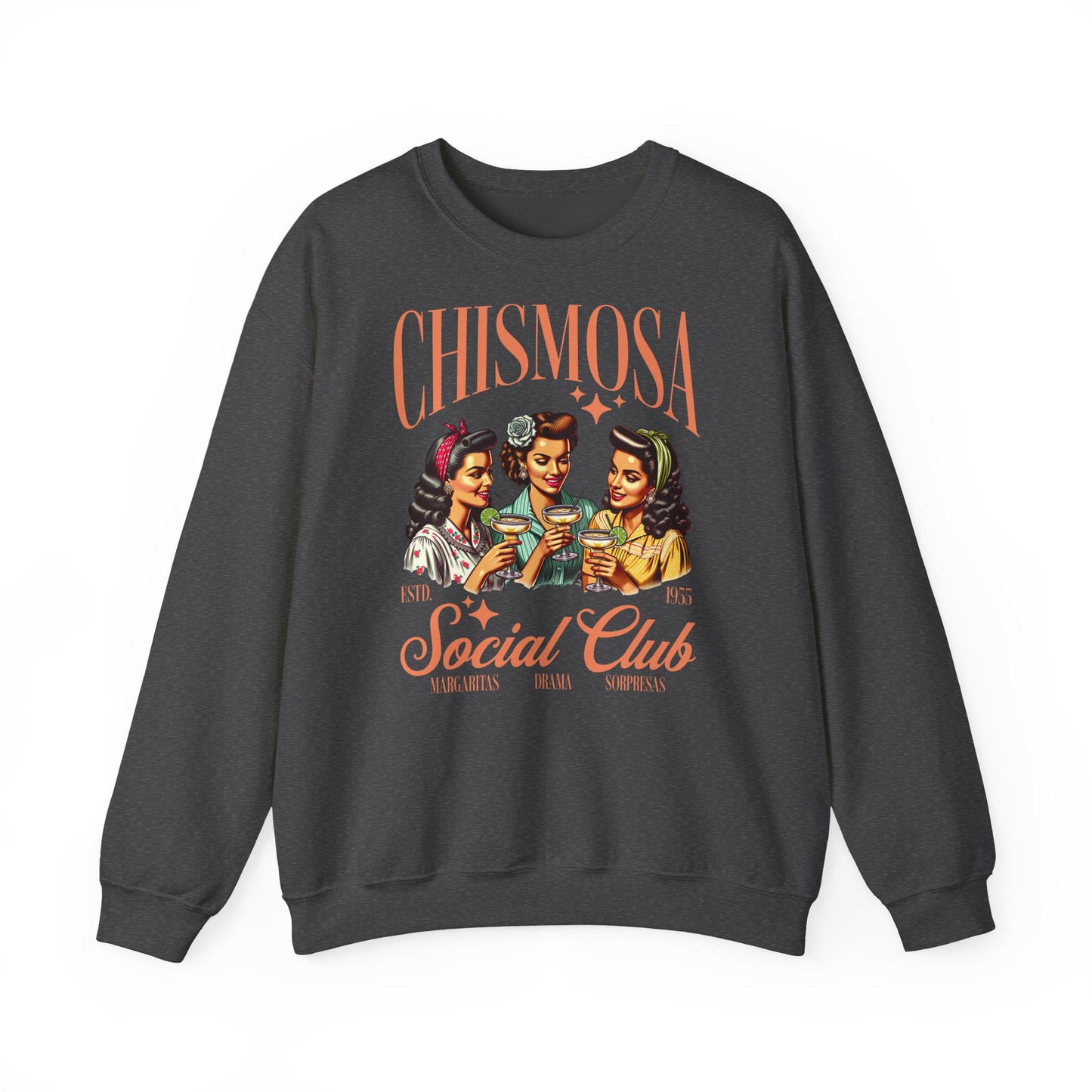 Chismosa Social Club Sweatshirt | Retro Women Chatting Graphic