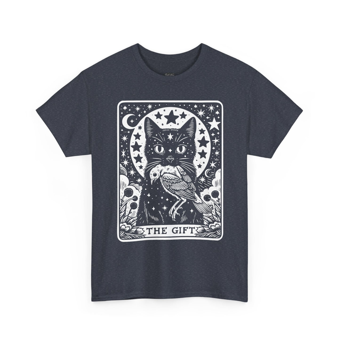 Tarot Cat The Gift Tee | Mystical Cat Tarot Card shirt, Occult Stars Moon Design