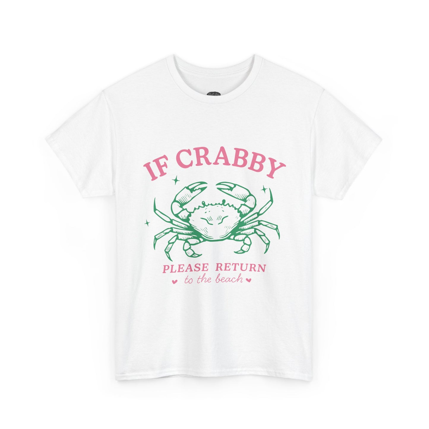 Crabby Beach Tee – “If Crabby Please Return to the Beach” Cute Crab Graphic T-Shirt