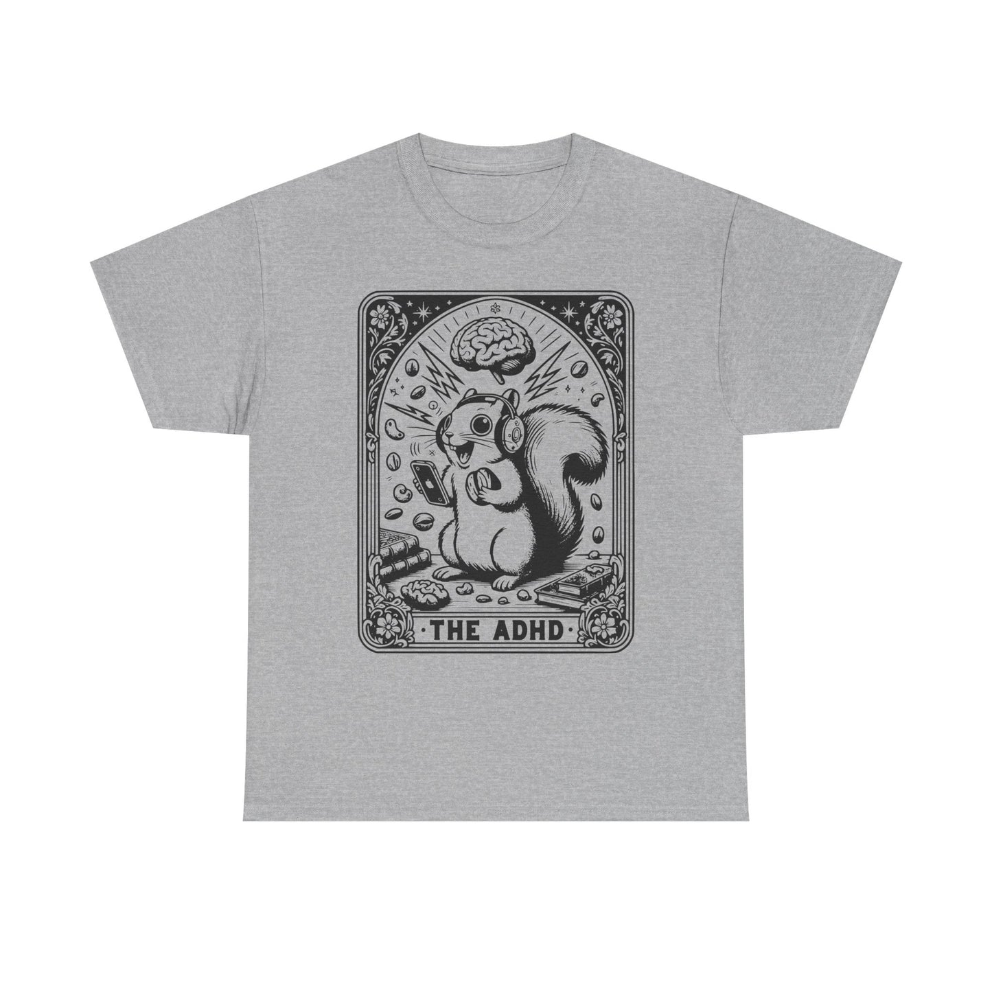 The ADHD Squirrel Tee | Cute Retro Illustration, Mental Health Awareness