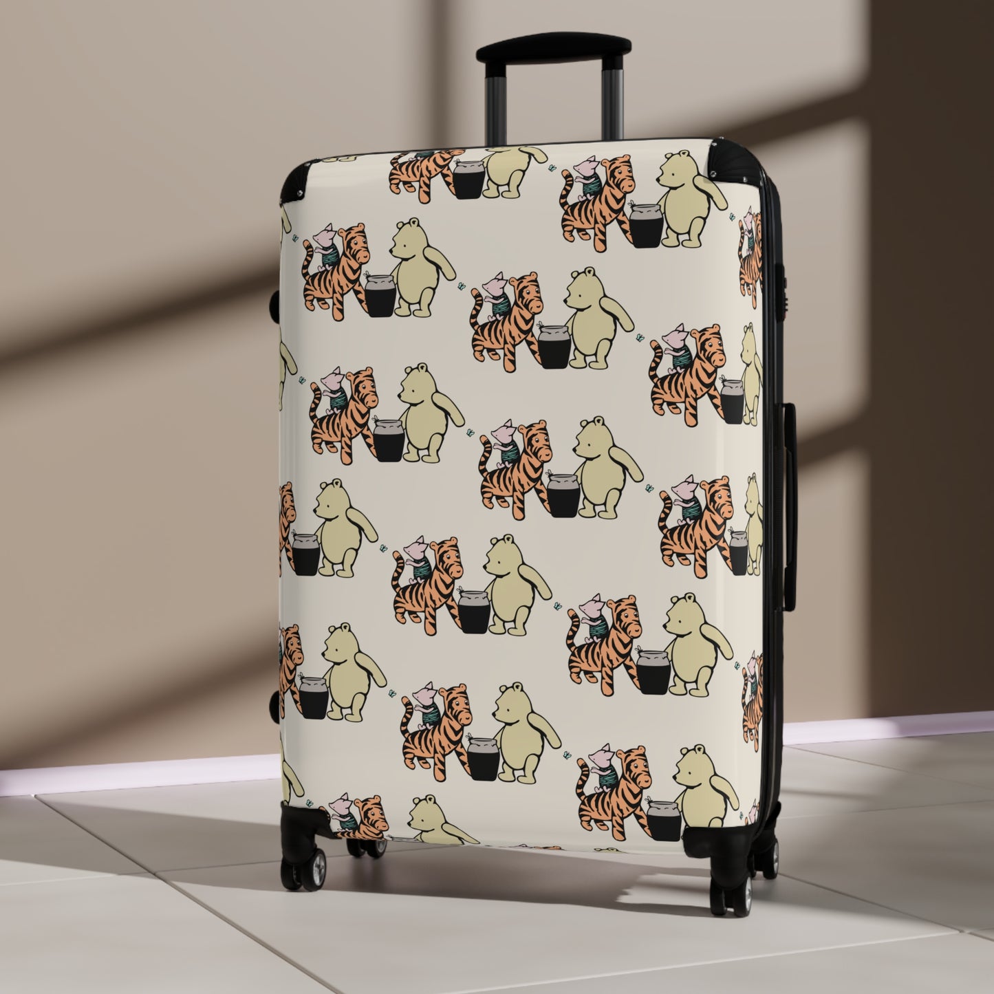 Bear and Tiger Pattern Suitcase | Cute Animal Luggage Cover
